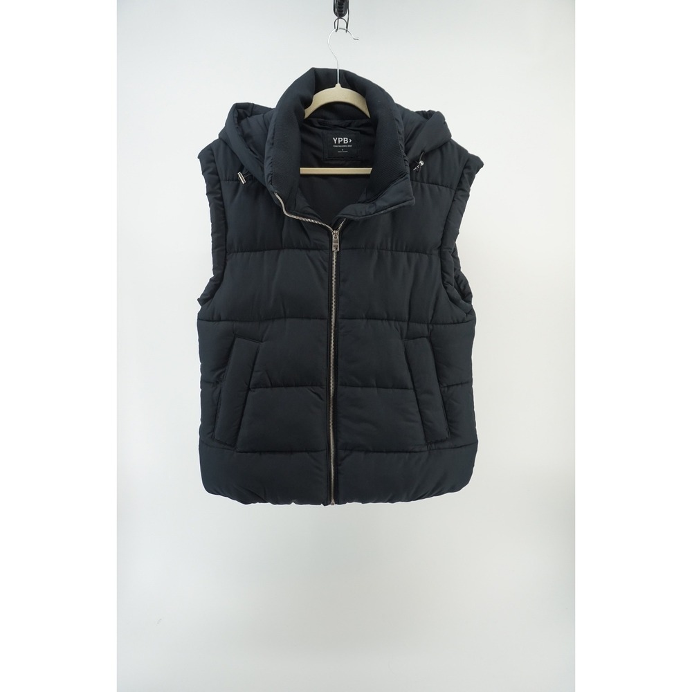 YPB minimalist layering Puffer Vest Hooded Gorpcore Athleisure Black S